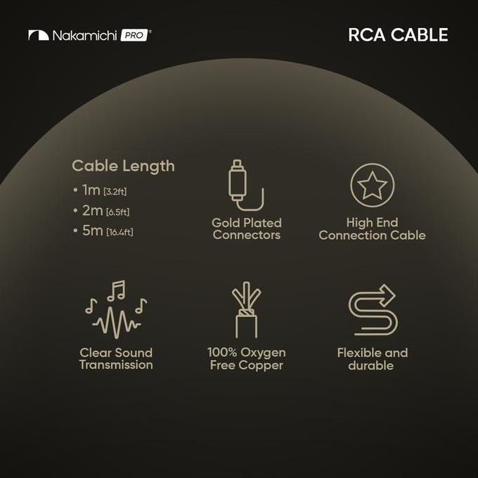 Kabel RCA Home Audio Nakamichi Signature Series | Kabel Audio RCA To RCA HiRes Audio Kabel RCA to RC