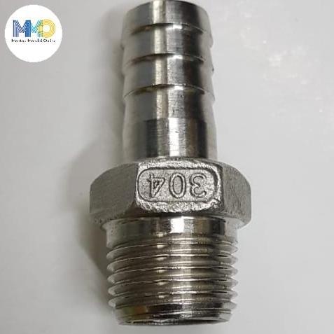 Neple Selang Drat Luar 1/2 x Selang 1/2 SS