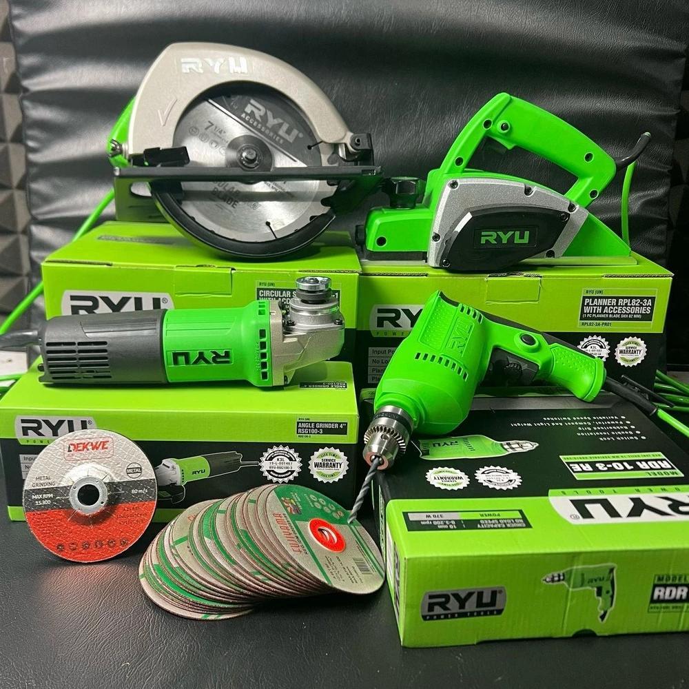 DISKON PAKET TUKANG KAYU  ( 4 ITEM ) BISA COD RYU PAKET TUKANG KAYU LENGKAP MESIN PLANER/SERUT DAN C