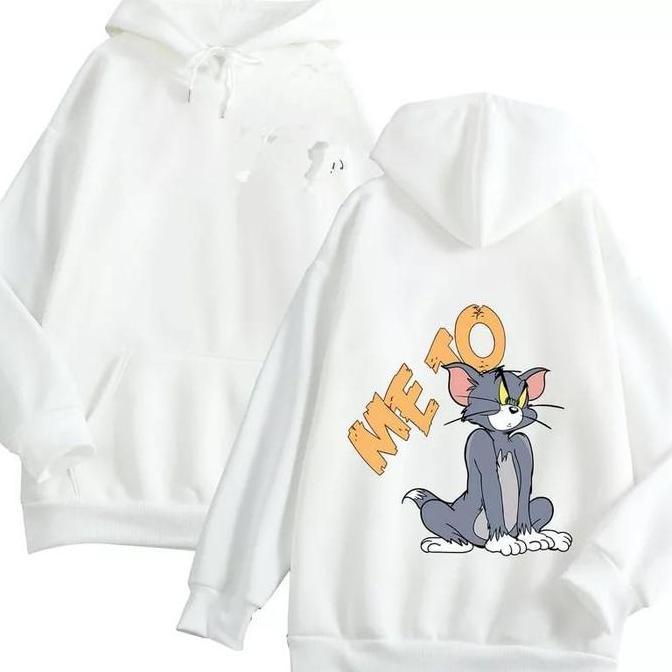 DI145 >> switer couple TOM&JERRY / sweater couple pasangan sahabat / hoodie couple boba kekinian ker