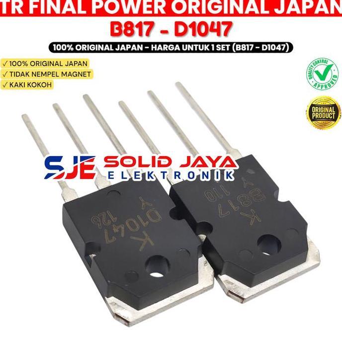 Ready TRANSISTOR TR FINAL K B817 D1047 ORIGINAL 2SB817 2SD1047 ASLI B 817 D 1047 NPN PNP ORI JAPAN J