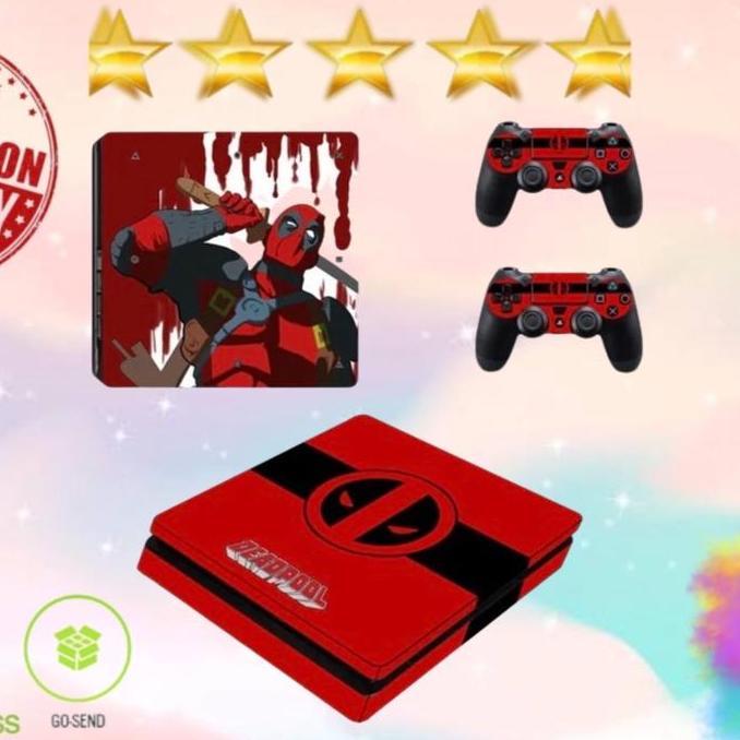 GARSKIN STICKER PS 4 MOTIF DEADPOOL TERBARU