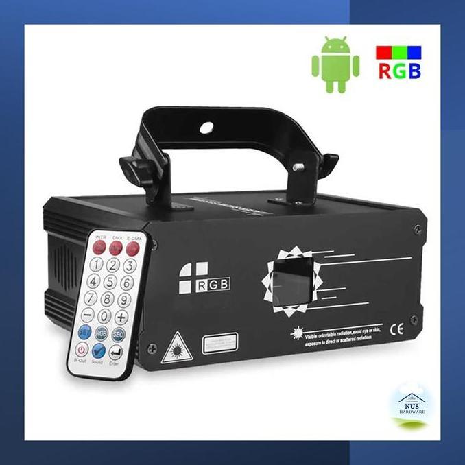 GEGEZY Alien Lampu Proyektor Disco RGB Animation Laser Bluetooth DMX 512