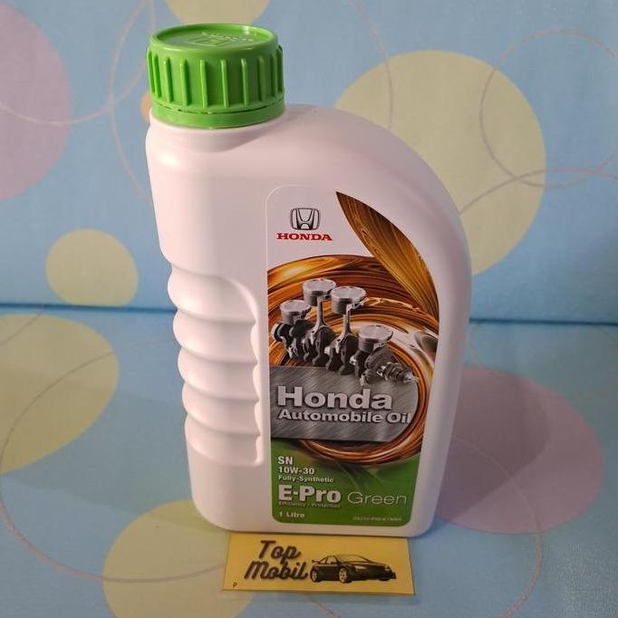 GOMOZSHOP Oli mesin Honda E Pro Green 10W-30 SN Fully Synthetic 1 Liter ORIGINAL