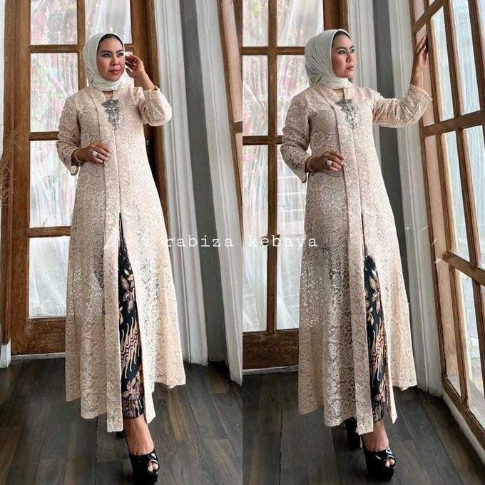 DA41 - kebaya terlaris floy tunik/kebaya modern floy panjang/setelan kebaya modern long tunik floy/b
