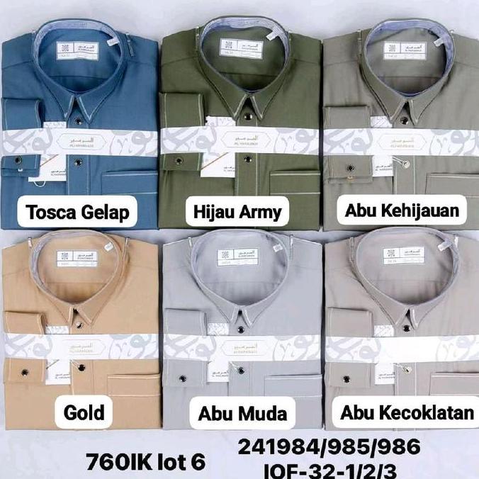 New Arrival, Al Haramain Jubah Premium Kerah Kemeja Manset Bahan Semi Woll Jubah Pria