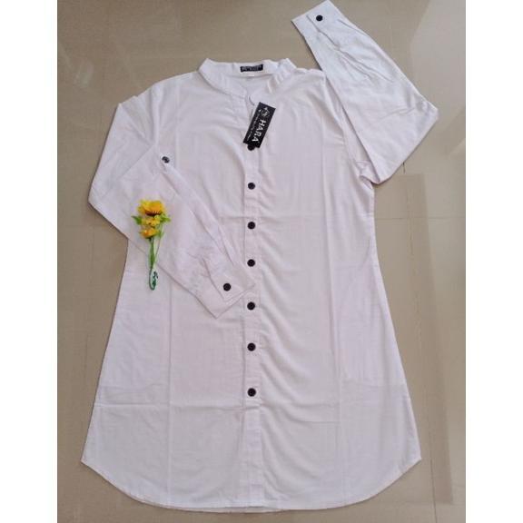 Terlaris Tunik Hara Putih Katun Premium