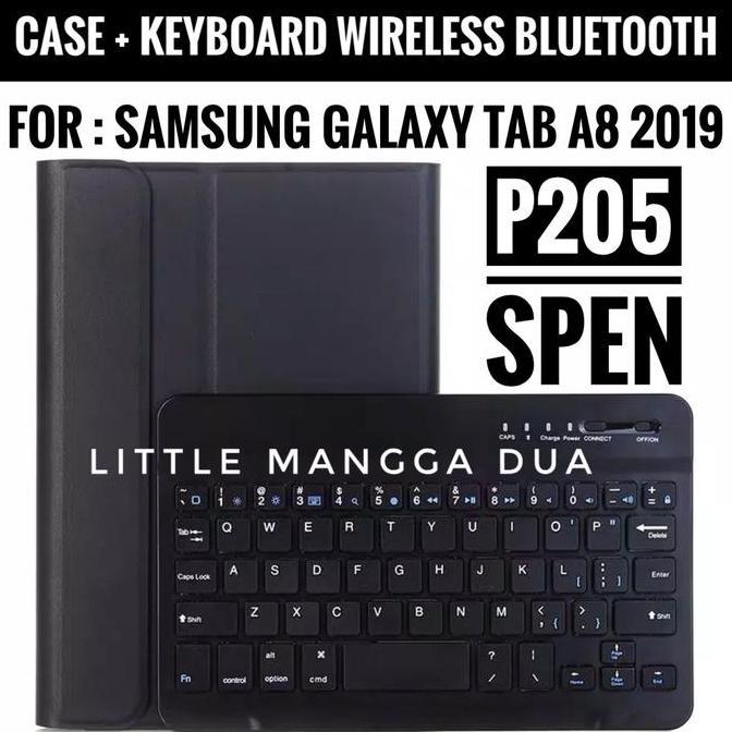 TERMURAH - Case Samsung Galaxy Tab A 8 2019 P205 with Keyboard Wireless Bluetooth