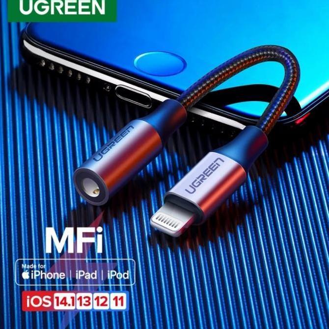 TERBARU - Ugreen Iphone Lightning to Aux 3.5mm - Ugreen Splitter Aux IPhone MFi