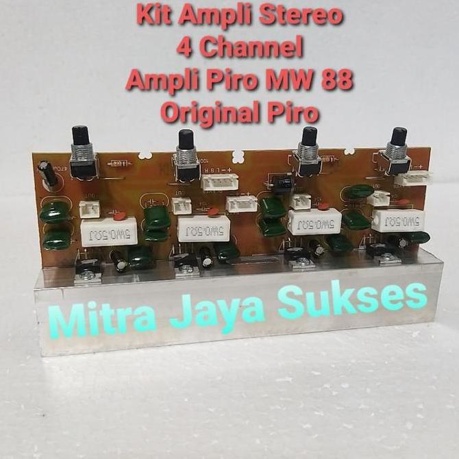 Kit Ampli Stereo 4 Channel Original Piro Ampli Piro Mw 88 Termurah