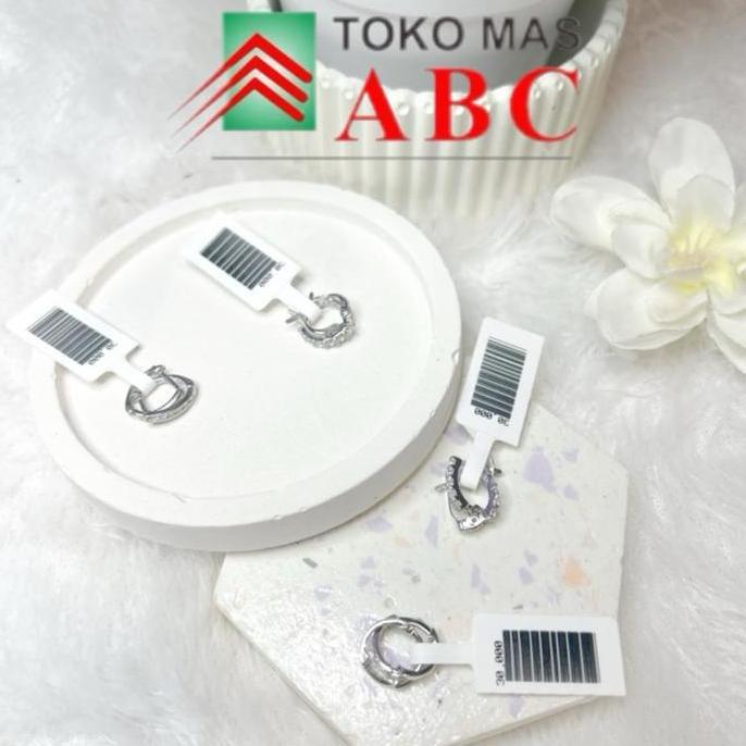 Anting Listring Emas Putih Emas Tua 17K Terlaris