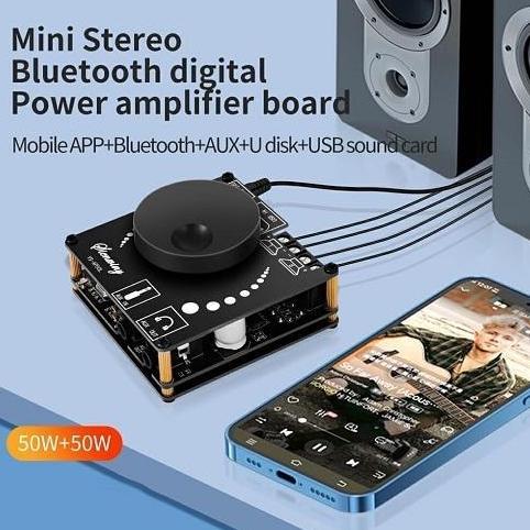 Xy-Ap15H Modul Audio Power Amplifier Hifi Stereo Bluetooth 5.0 10W/15W/20W Ic Apd3016D 2X50W Sinilin