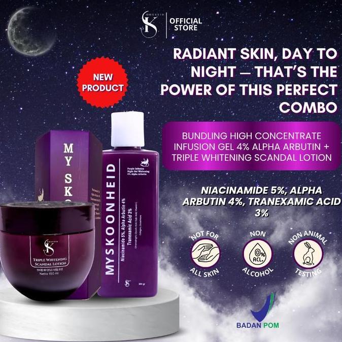 [GONG LIVE OWNER] MY SKOONHEID - HIGH CONCENTRATE INFUSION NIGHT GEL WHITENING 4% ALPHA ARBUTIN & TR