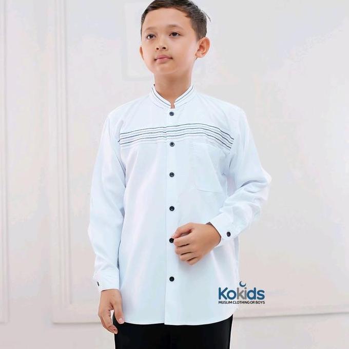 Koko Anak Laki-laki Motif Syamil 3-12 Tahun Baju Muslim Anak Lengan Panjang Katun Toyobo Premium Lem