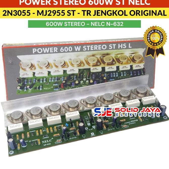 Kit Power 600W Nelc Stereo Jengkol St N632 Mj2955 2N3055 600 W Watt Ampifier Ampli Stereo St Tr Fina