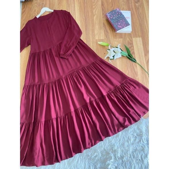 Harga Miring Gamis Hitam Putih Polos Wanita Remaja Kekinian Gamis Dewasa Jumbo All Size Bahan Katun 