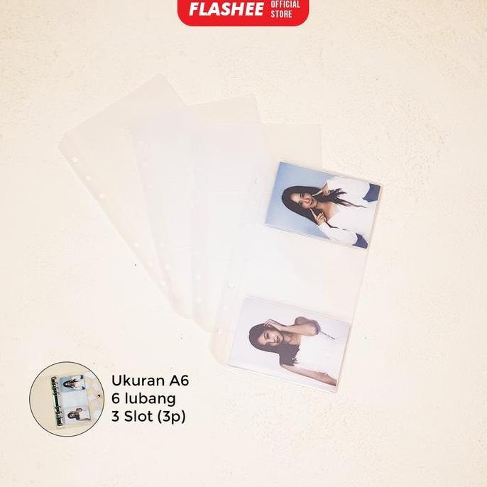Flashee Kantong PC Binder A4 9P A5 4P A6 3P Sleeve Photocard Holder Tempat Polaroid Kpop Sleeve Foto