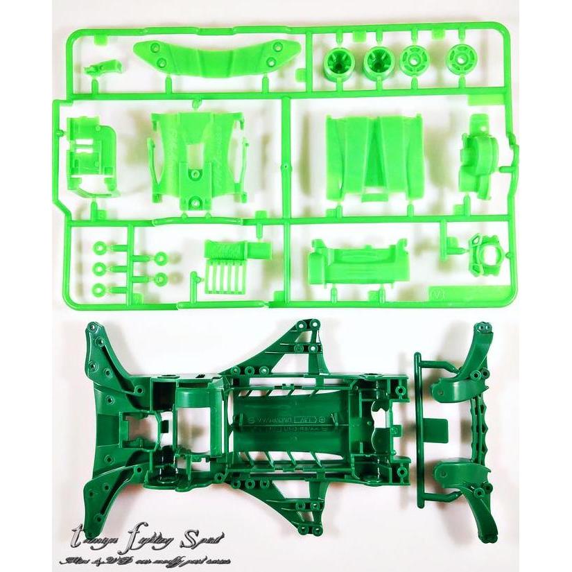 Rep Tamiya FM-A Chassis + Gear box Green - CS404
