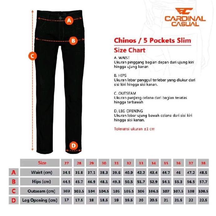 CELANA PANJANG MERK CARDINAL CDL ORIGINAL SLIMFIT WARNA KHAKY