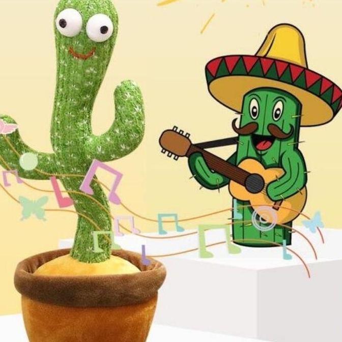 Promo Dancing Cactus / Kaktus Joget / Boneka Kaktus / Mainan Viral Tik Tok Cod