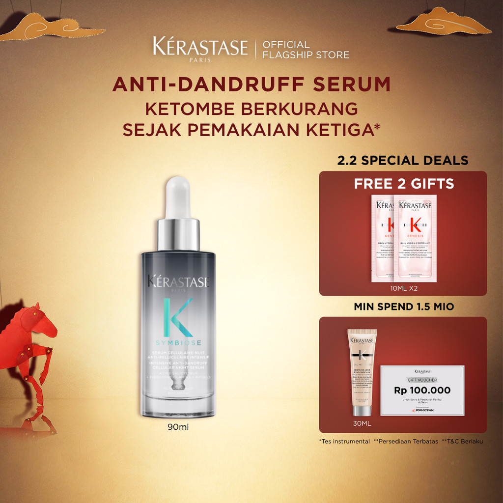Kerastase Serum Symbiose 90ml Anti Dandruff Serum - Serum untuk Kulit Kepala Berketombe - Mengandung
