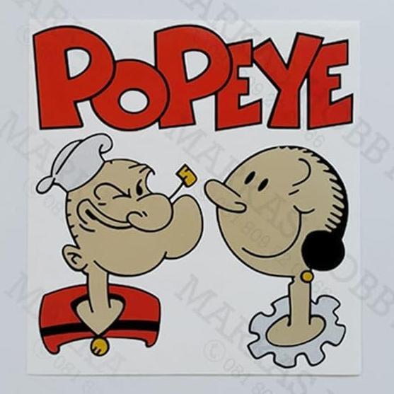 Ready stock Stiker Popeye dan Olive Oyl