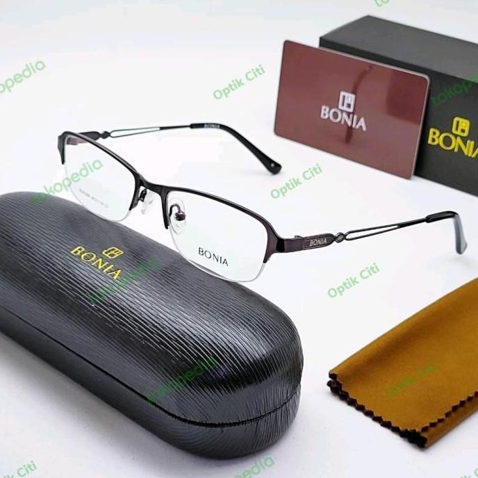 New  frame kacamata wanita bonia BE40238M titanium ringan grade original