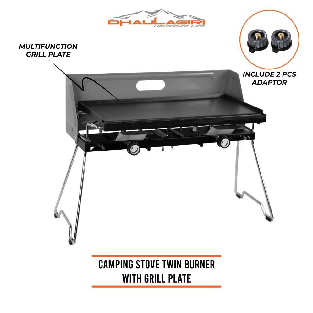 Dhaulagiri - Camping Stove Twin Burner With Grill Plate (NEW)