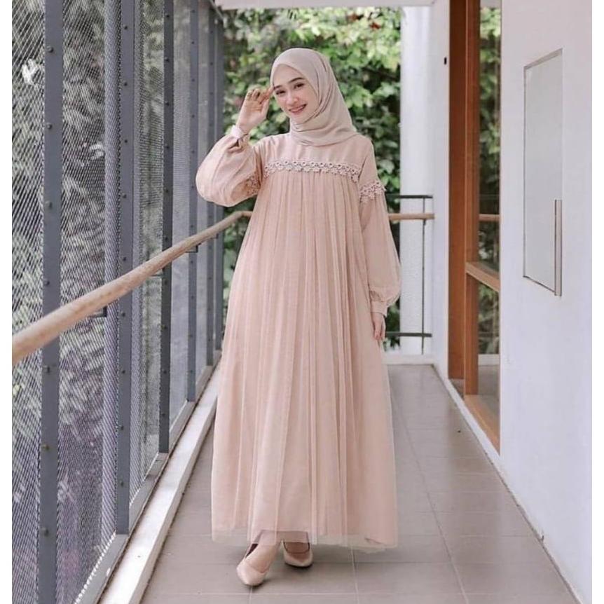 XC - Maxi Nuraini / Couple Nuraini / Maxi ZOYA / Dress Maxi Tile / Gamis Muslim Terbaru