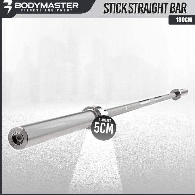 BODYMASTER Stick Olympia 180cm BM-A190, dumbell olympic bar barbel gym chrome stick bar diameter 5cm