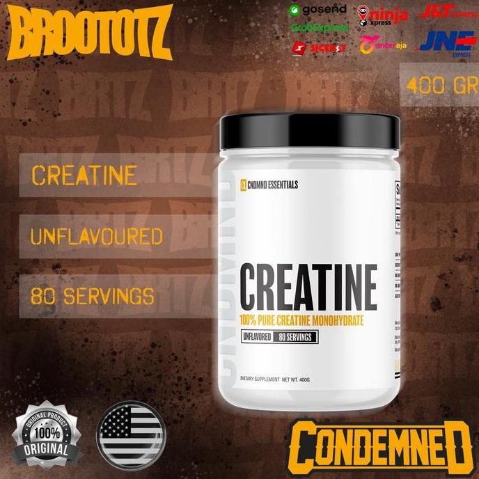 CONDEMNED 100% Pure Creatine Monohydrate 80 Servings Unflavored Creatine Powder Suplemen Kebugaran S