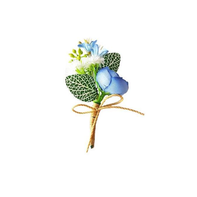 Blue Bee Boutonniere - Bunga Jas Pria - Wedding Corsage -Groom Corsage Termurah
