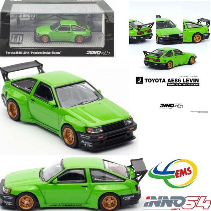 IN64-AE86PL-GRN - INNO64 1/64 TOYOTA AE86 Levin "PANDEM ROCKET BUNNY" Green