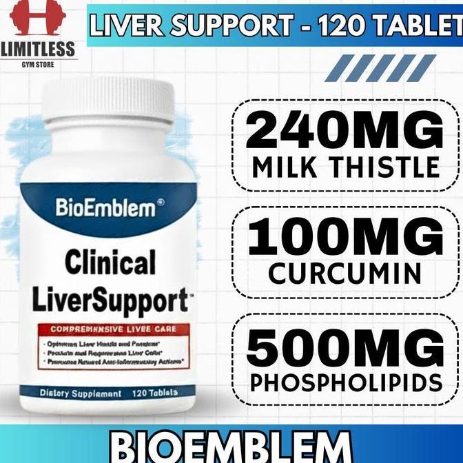 USA Vitamin Clinical Liver Support 100 Curcumin 120 Tablet 240mg Milk Thistle For Detox Liver Health