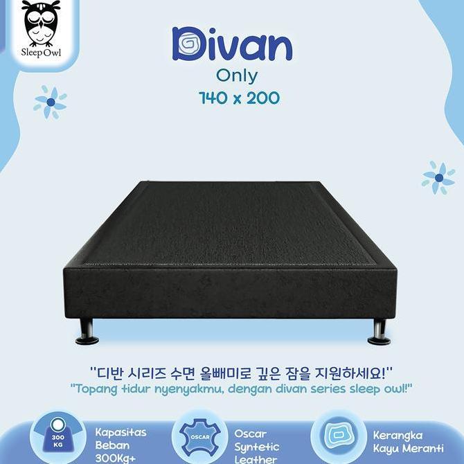 Dipan divan tanpa sandaran untuk springbed atau kasur (140x200)