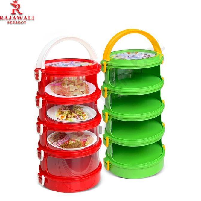 Tudung Saji Susun 4 Rak Susun Penutup Makanan Transparan