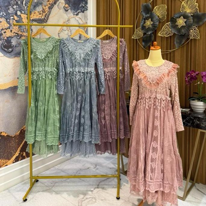 Terjangkau Gamis Tutu 83 Muslim Wanita Dress Pesta Dewasa