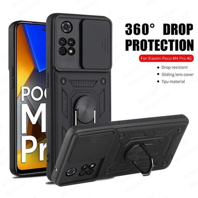 Case For Poco F5 5G / F3 / F4 / F4 GT / X3 NFC / X3 PRO / POCO M4 PRO 4G / POCO C65 Case Slide Camer