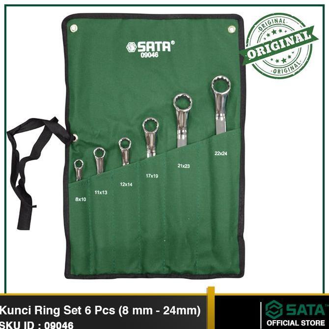 Kunci Ring SET 6 Pcs METRIC 09046 SATA TOOLS