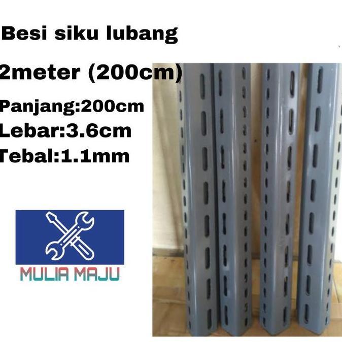 Redmegic- Besi Siku Lubang 200Cm( 2Meter)