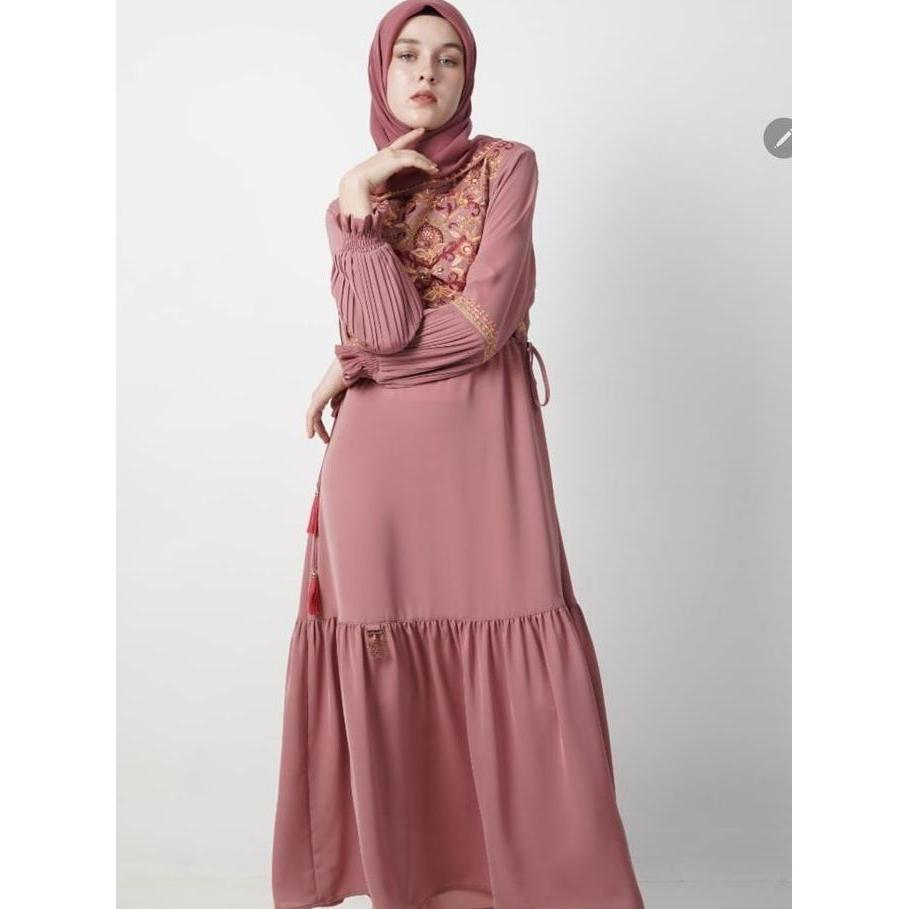 Diskon Hikmat Fashion Original D7856 Abaya Hikmat  Noerbutikmuslim