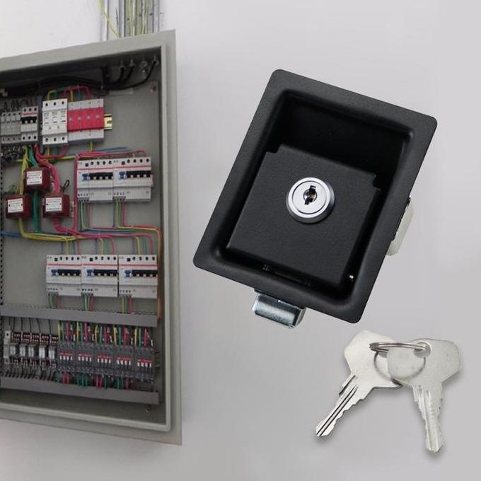 TEKNOWERN Door Lock Genset / Kunci Cargolock Hitam Besi Sedang Genset Panel / genset lock / padlock 