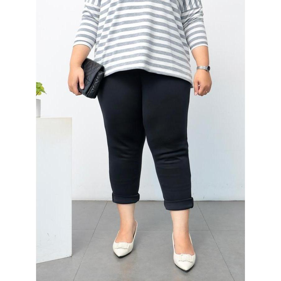 Kirimlangsung- Celana Wanita Kekinian Pinggang Karet Scuba Jumbo Oliver Terbaru - Bawahan Panjang Ca