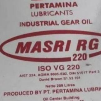 OLI PERTAMINA MASRI RG 220 PELUMAS 209LITER ORIGINAL DAN TERPERCAYA