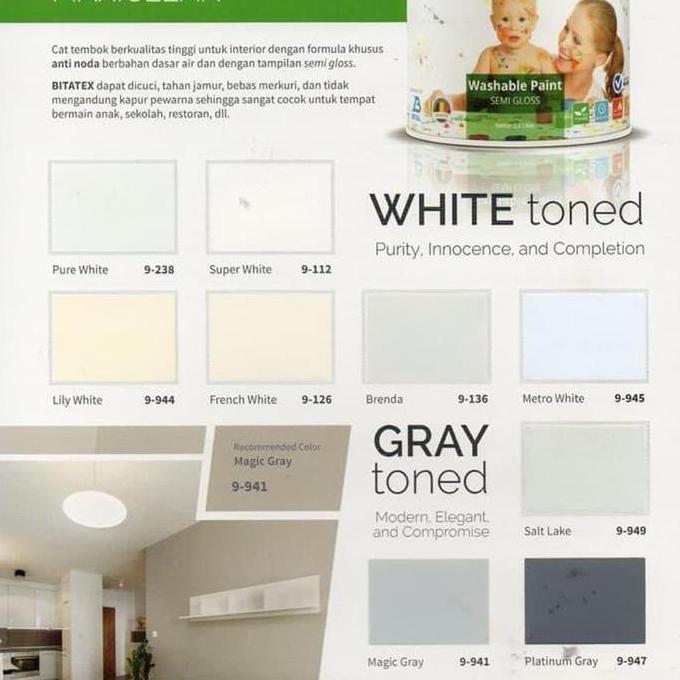 Bitatex Maxiclean Super White 20L Pail Cat Tembok Easy Clean Ready Mix Best Seller