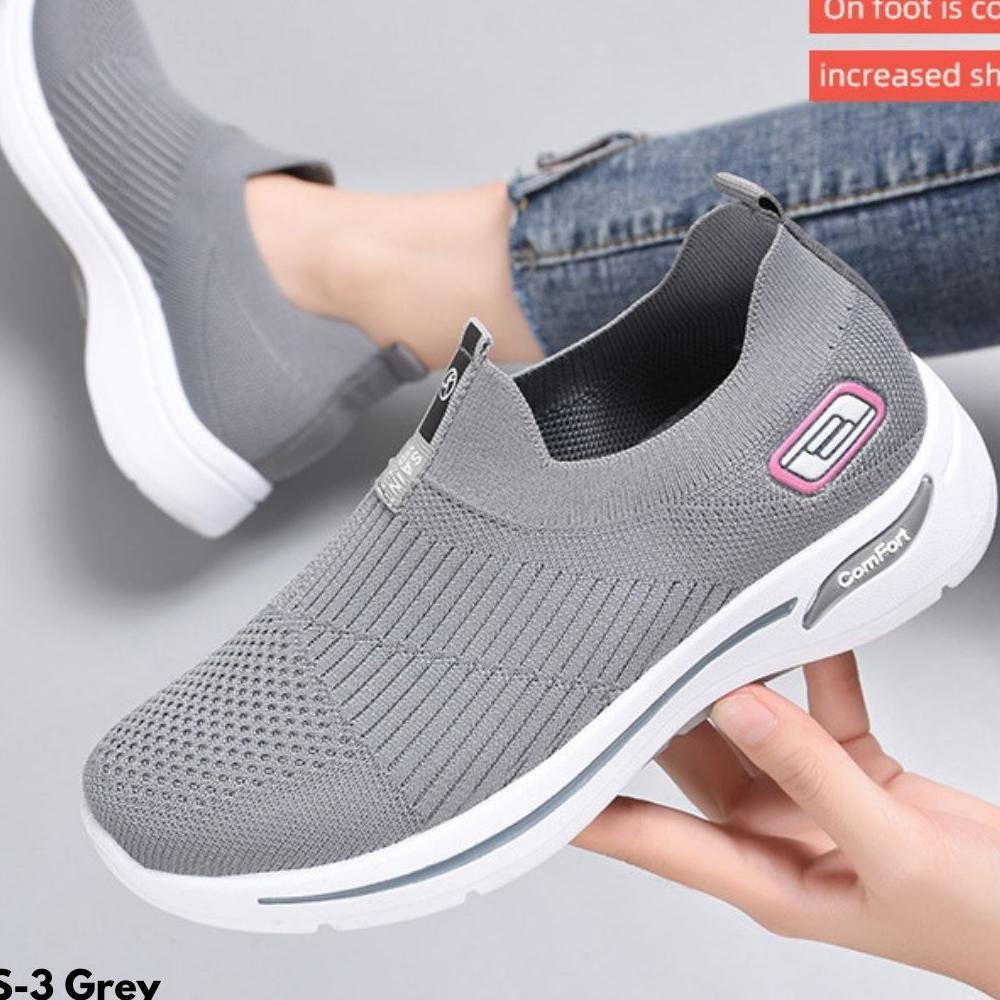CUCI GUDANG FINDME SEPATU KETS SNEAKERS TANPA TALI WANITA NYAMAN IMPORT BREATHABLE BATAM MODEL TERBA