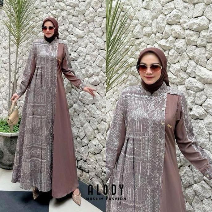 Spesial Alody Nania Dress - Gamis Alody Nania Dress - Alody Gamis Terbaru -  Nania Dress