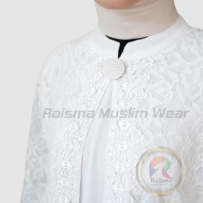 Raisma - Ricca Gamis Hitam Wanita Motif Full Brokat Dress Wanita Muslim Terbaru