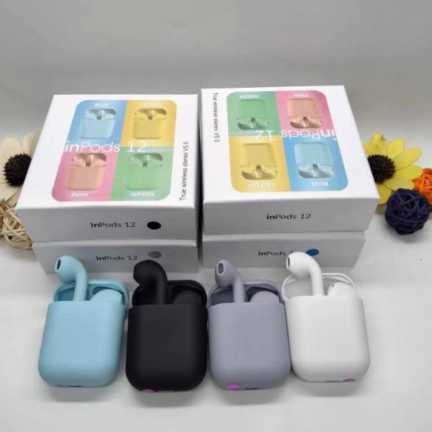 BEST DEALS Headset Bluetooth Inpod 12 i12 Macaron TWS Original Android iOS Earphone Murah