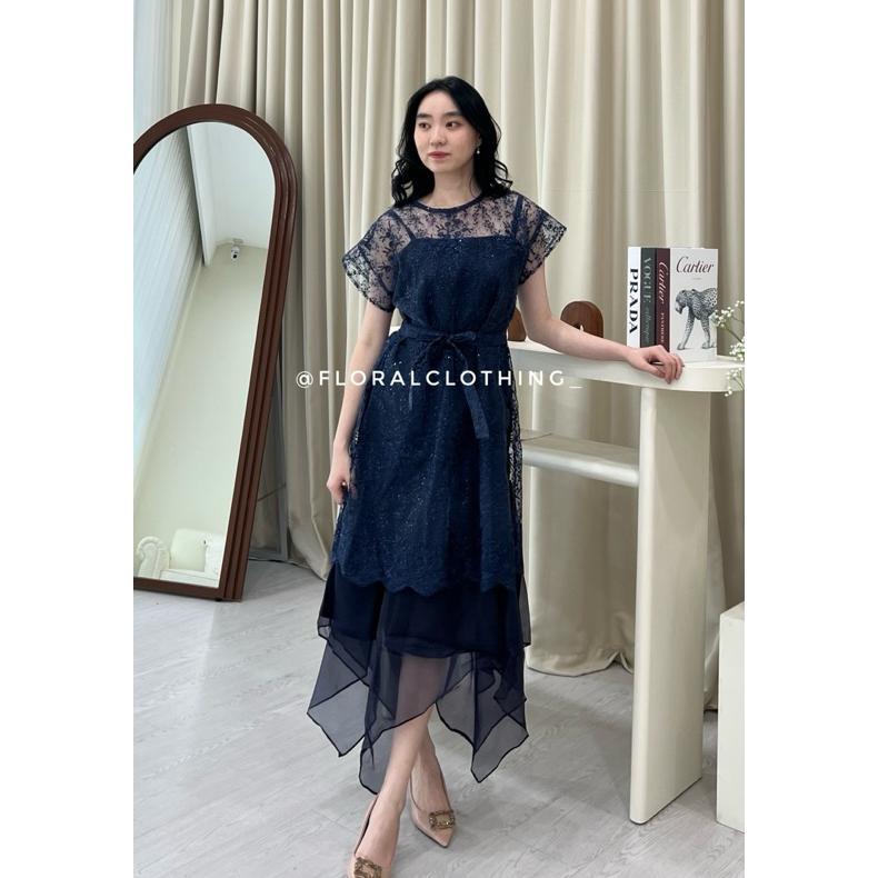 FREE ONGKIR F351 DRESS WANITA KONDANGAN BRIDESMAID PESTA MEWAH BAHAN PREMIUM